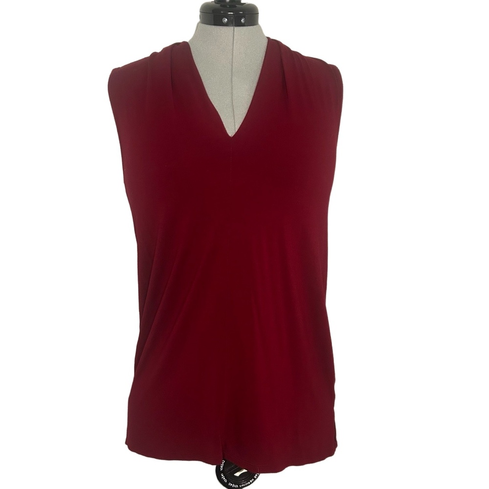 Vince Camuto Maroon Long V Neck Tank Top Size XS